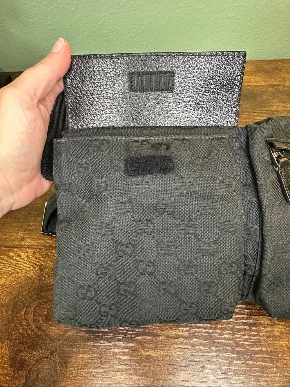 Authentic Gucci Black GG Canvas Belt Bag / Waist Bag | COA Included - Picture 5 of 16